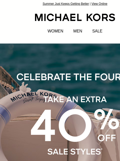 michaelkorsmail newsletter: We're Giving You An Extra 40% Off During Our Semi-...