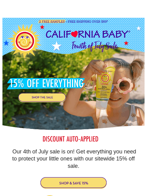 californiababy newsletter: 🇺🇲 4th Of July Sale Starts Now!
