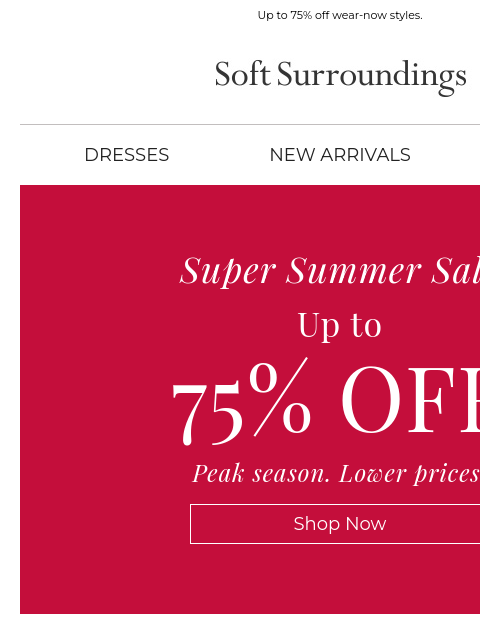 softsurroundings newsletter: Super Summer Sale Reminder