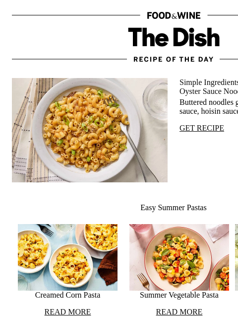 foodandwine newsletter: Buttery Oyster Sauce Noodles