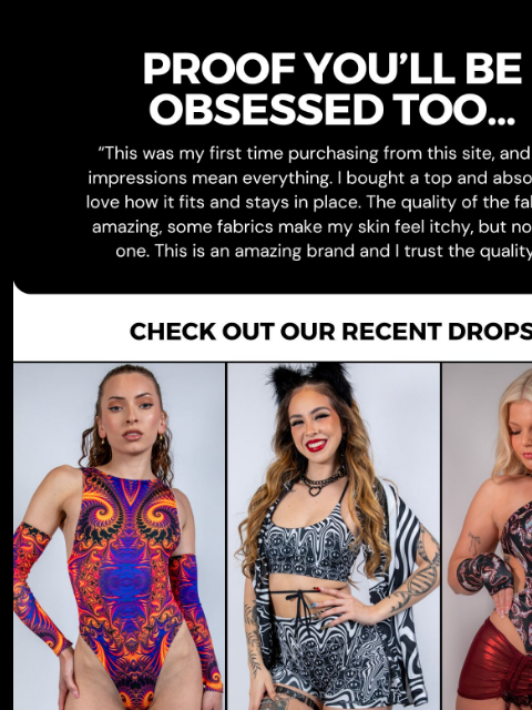 freedomravewear newsletter: Obsessed ⭐️⭐️⭐️⭐️⭐️