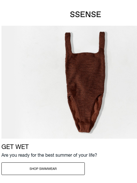 ssense newsletter: Sale’s Got Plans for Summer