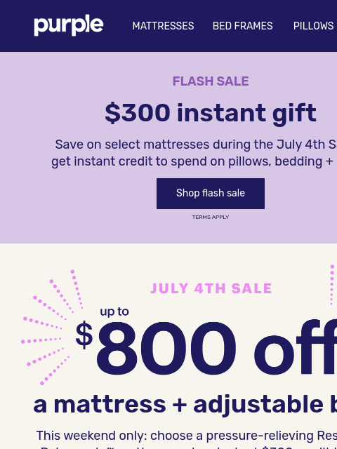 purple newsletter: ⏰  Last weekend for up to $800 off