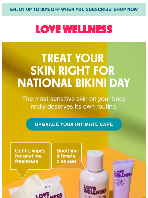 lovewellness newsletter: National 👙 day essentials