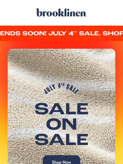 brooklinen newsletter: Shop up to 75% off SALE ON SALE
