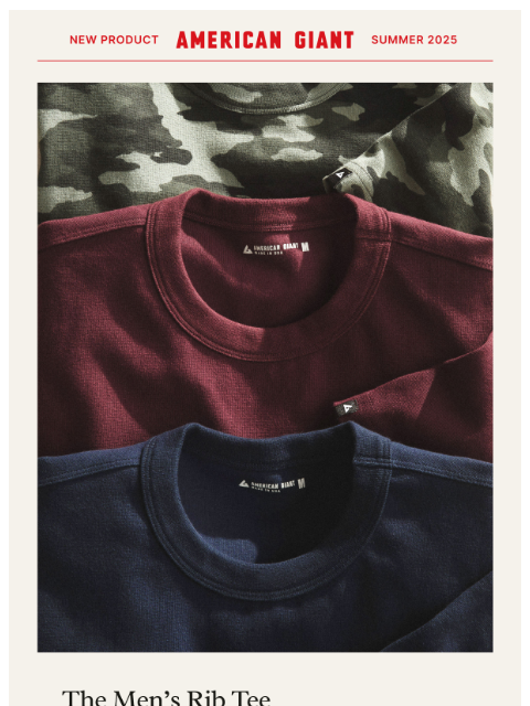 american-giant newsletter: New Tee Alert: Our Heaviest Tee Yet