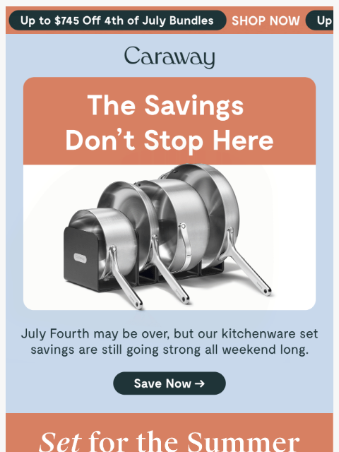 carawayhome newsletter: 🇺🇸 Holiday Savings All Weekend Long