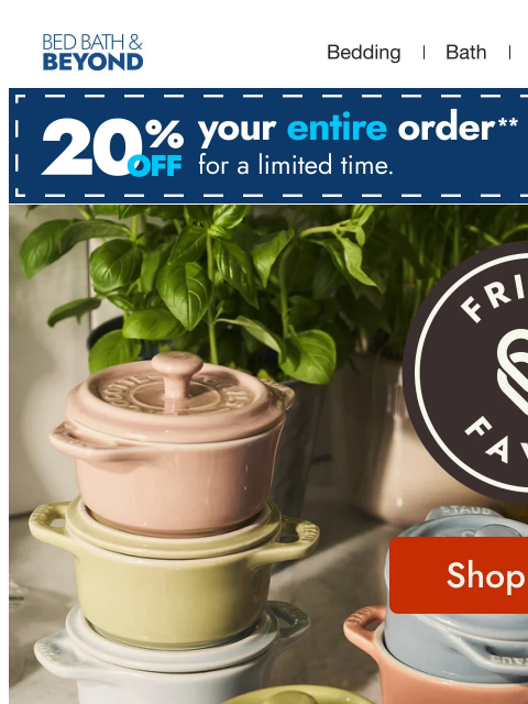 bedbathandbeyond newsletter: Friday Faves for the 4th 🎆