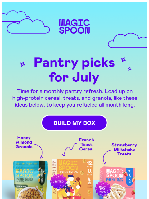 magicspoon newsletter: New month, new pantry picks
