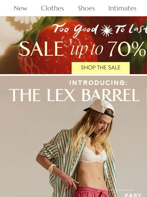freepeople newsletter: Say hi to The Lex Barrel Pant 👋💗