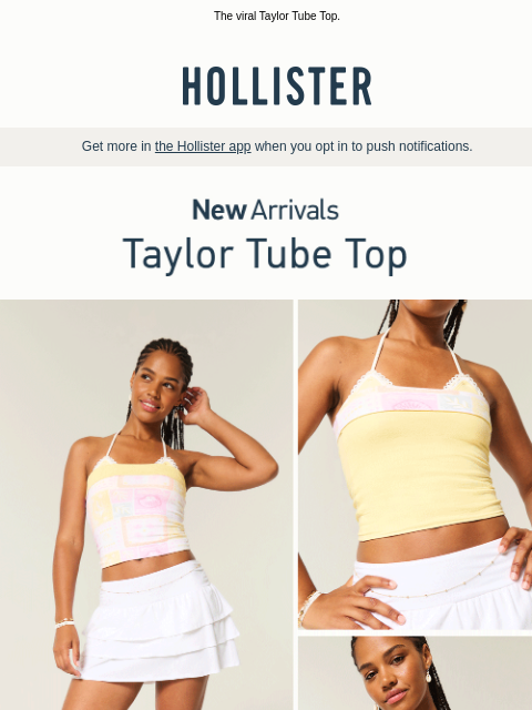 hollisterco newsletter: Like four tops in one.