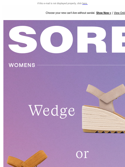 sorel newsletter: Wedge or Flatform: Which CAMERON™ are You?