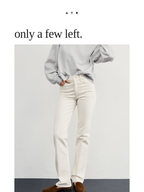 ayr newsletter: french vanilla dream jeans🍦