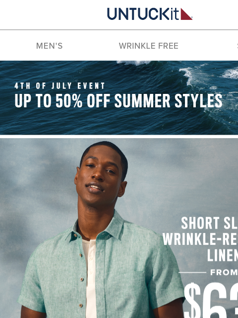untuckit newsletter: Our No. 1 Linen Shirts, Now $63