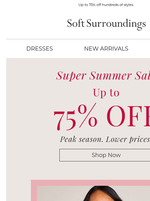 softsurroundings newsletter: Shop the Super Summer Sale