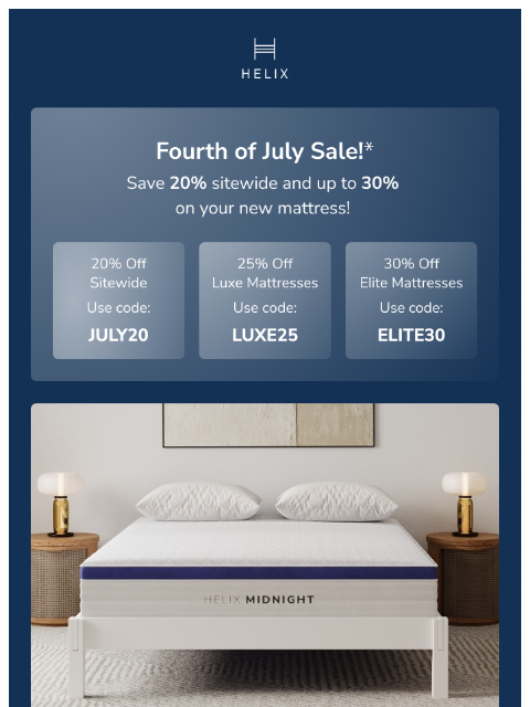helixsleep newsletter: Your Fourth of July savings are still here