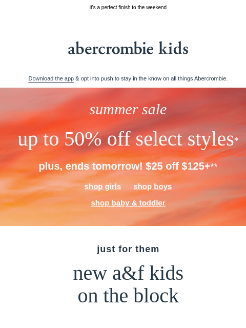 abercrombie newsletter: their new favorites are on sale