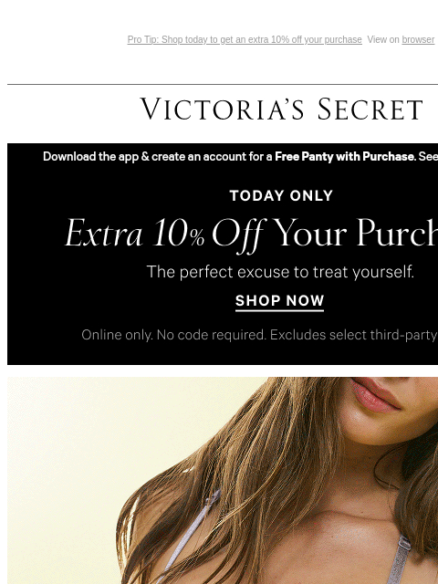 victoriassecret newsletter: 10/$40 Panties—You Read That Right