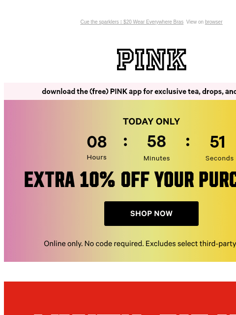 vspink newsletter: Summer (Panty) Party 🎈 10/$40