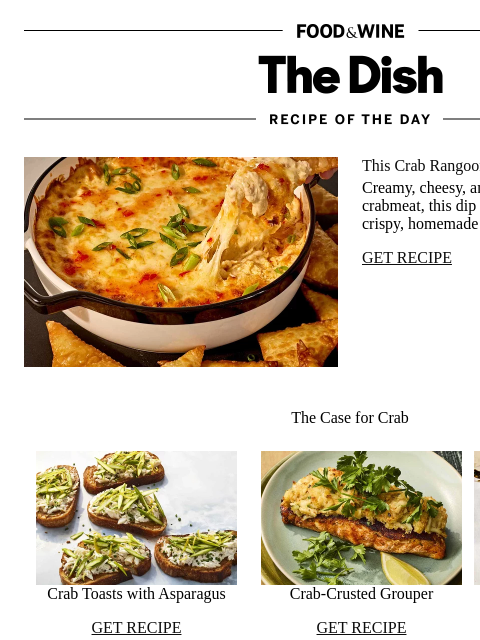 foodandwine newsletter: Crab Rangoon Dip
