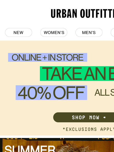 urbanoutfitters newsletter: Summer shirts, tees & more lighter layers