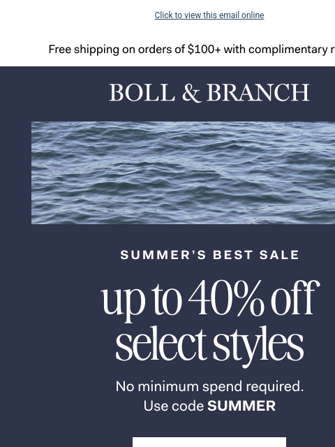 bollandbranch newsletter: We dropped our minimum spend