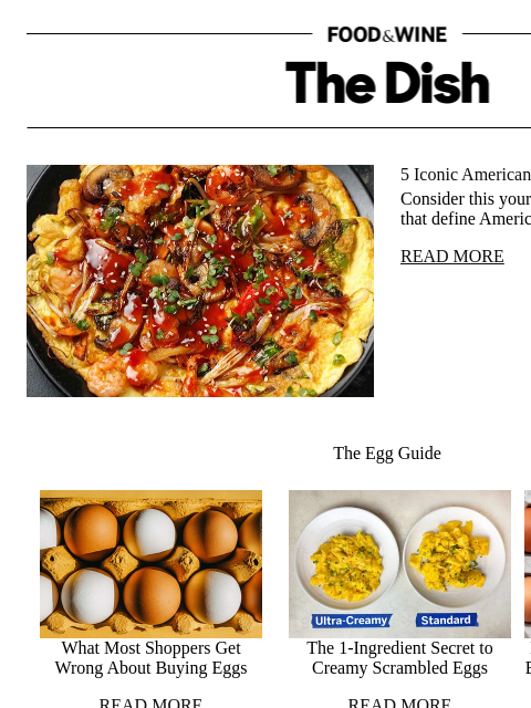 foodandwine newsletter: 5 Iconic American Restaurant Dishes to Know