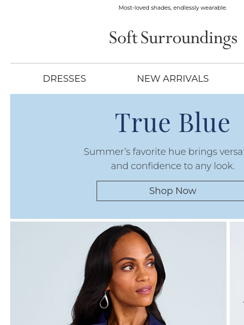 softsurroundings newsletter: All About Blue