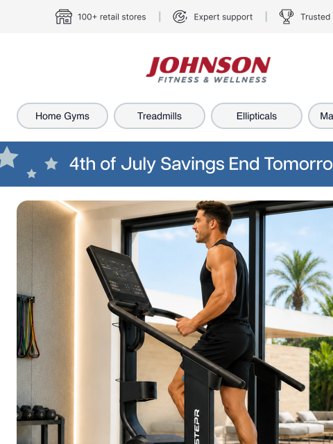 johnsonfit newsletter: 4th of July Savings End Tomorrow