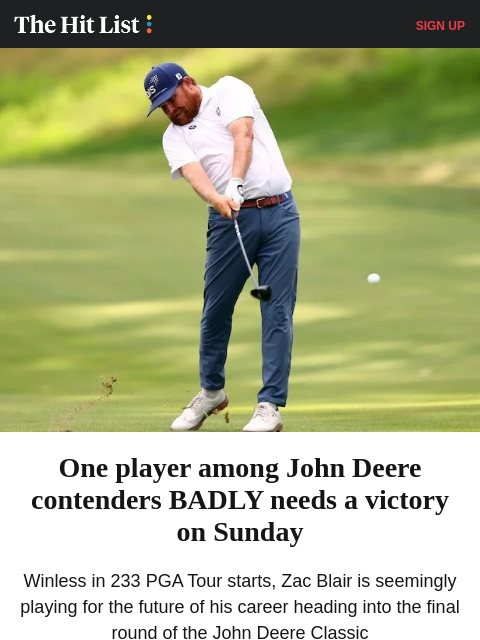 golfdigest newsletter: This is what happens when golfers choke