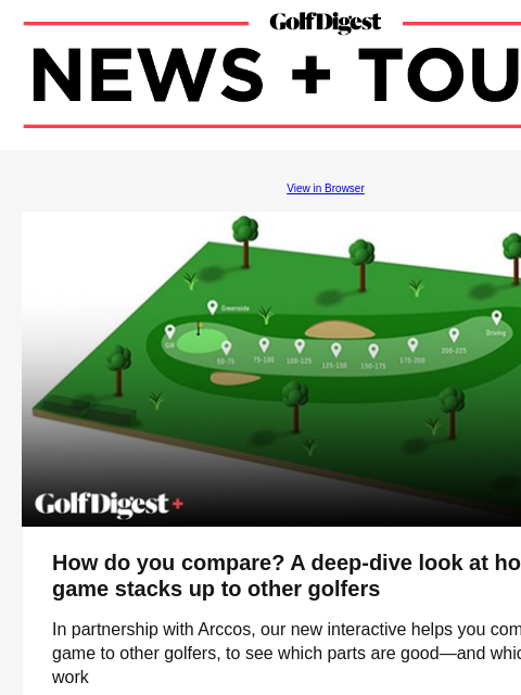 GolfDigest View in Browser How do you compare How do you compare? A deep-dive look at how your game stacks up to other golfers In partnership with Arccos, our new interactive helps you compare your