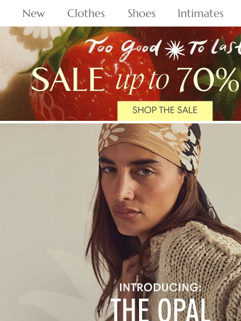 freepeople newsletter: Introducing: The Opal Sweater 🤍
