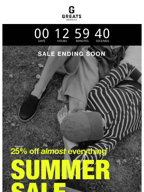 greatsbrand newsletter: Final Hours of Summer Sale