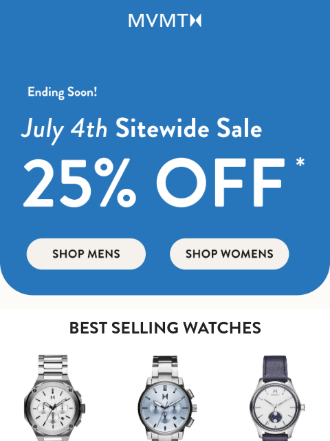 mvmt newsletter: Last chance: Get 25% off