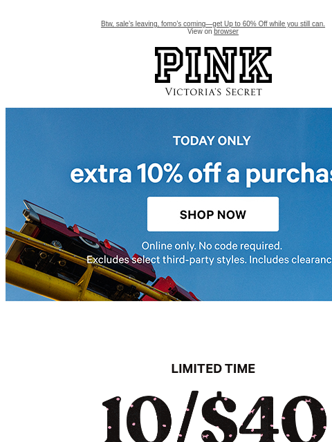 vspink newsletter: Now Trending: 10/$40 Polka-Dot Panties