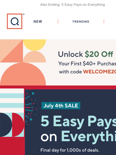 qvcemail newsletter: Finale! July 4th Sale Ends Tonight