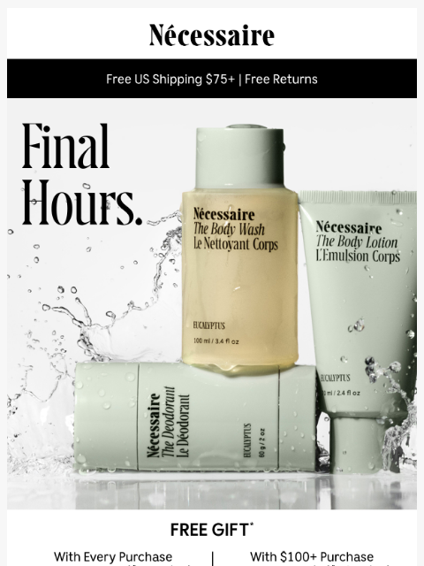necessaire newsletter: Final Hours.
