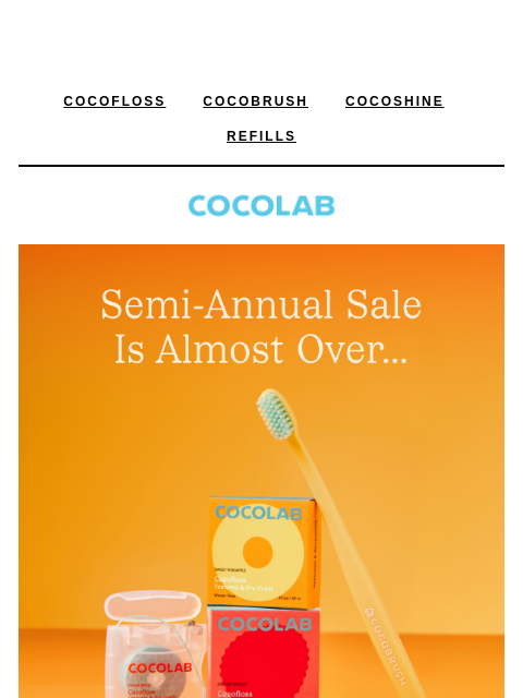 cocolab newsletter: Semi-Annual Sale is almost over