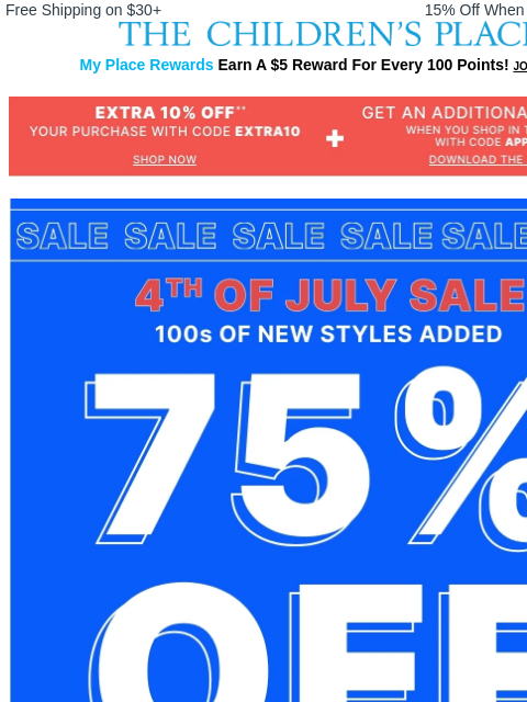 childrensplace newsletter: 🔥 Hot deal: EXTRA 10% OFF + App Bonus Inside!