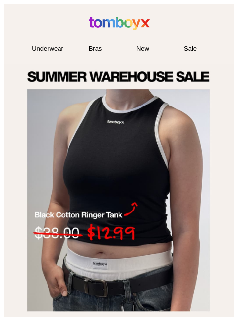 tomboyx newsletter: Styles up to 70% off