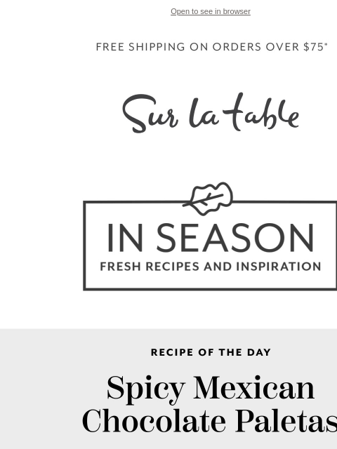 surlatable newsletter: Get Ready For World Chocolate Day Tomorrow!