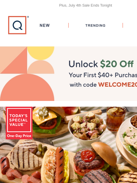qvcemail newsletter: Rastelli’s for Every Plate & Palate + Get $20 Off