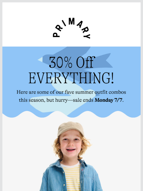 primary newsletter: 30% Off: We made easy summer outfits for you!