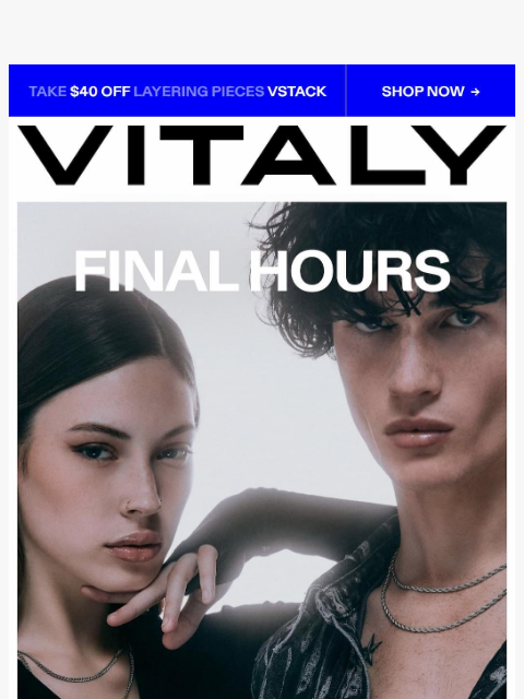 vitalydesign newsletter: Final hours: $40 off stack builders