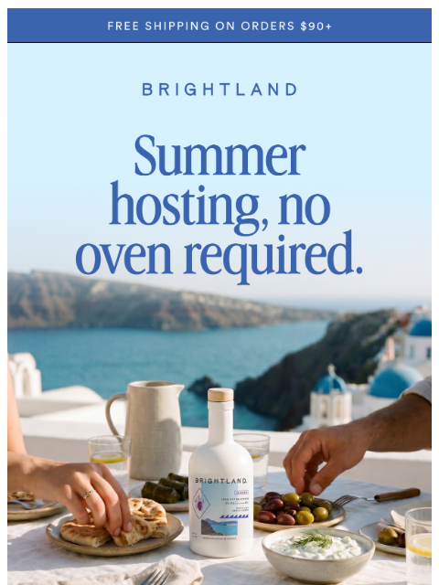 brightland newsletter: No oven required. Just Olive Oil.