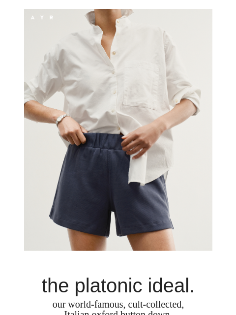 ayr newsletter: our most iconic shirt
