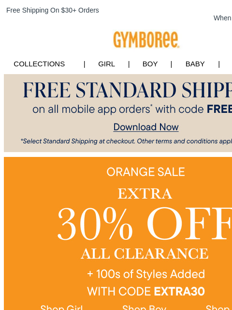 gymboree newsletter: Baby's First Summer Outfit + Extra 30% Off Clearan...