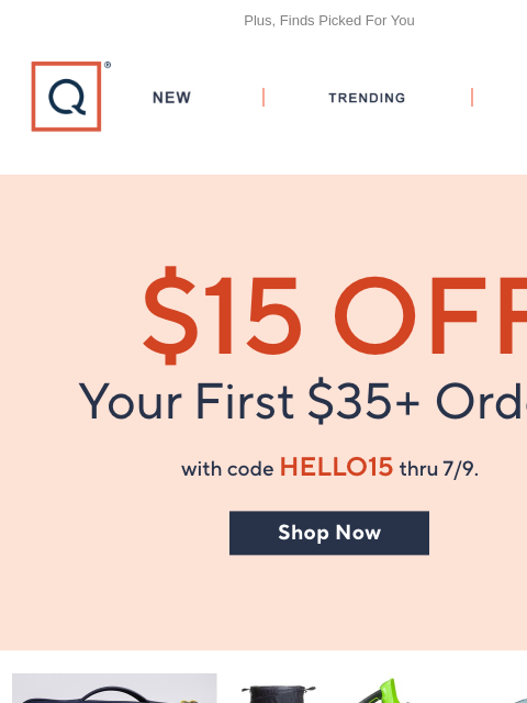qvcemail newsletter: Just For You! Take $15 Off Your First Purchase