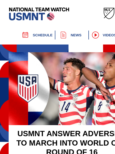 mlssoccer newsletter: USMNT face Belgium tonight in Round of 16