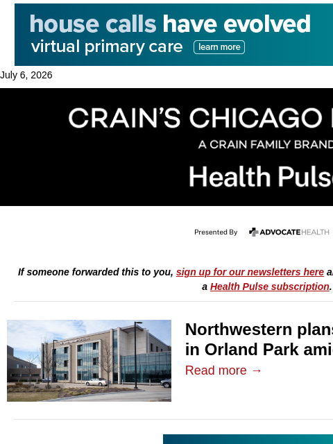 crainalerts newsletter: NM wants to replace a 2-year-old facility